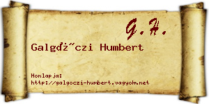 Galgóczi Humbert névjegykártya